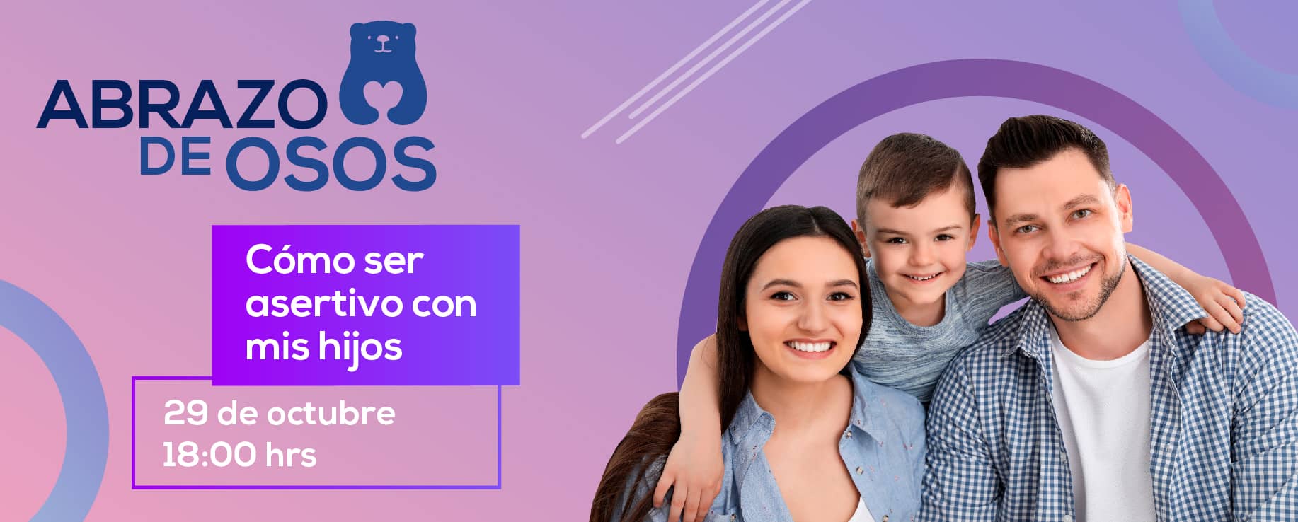 Abrazo de Osos Cómo ser asertivo con mis hijos Slider