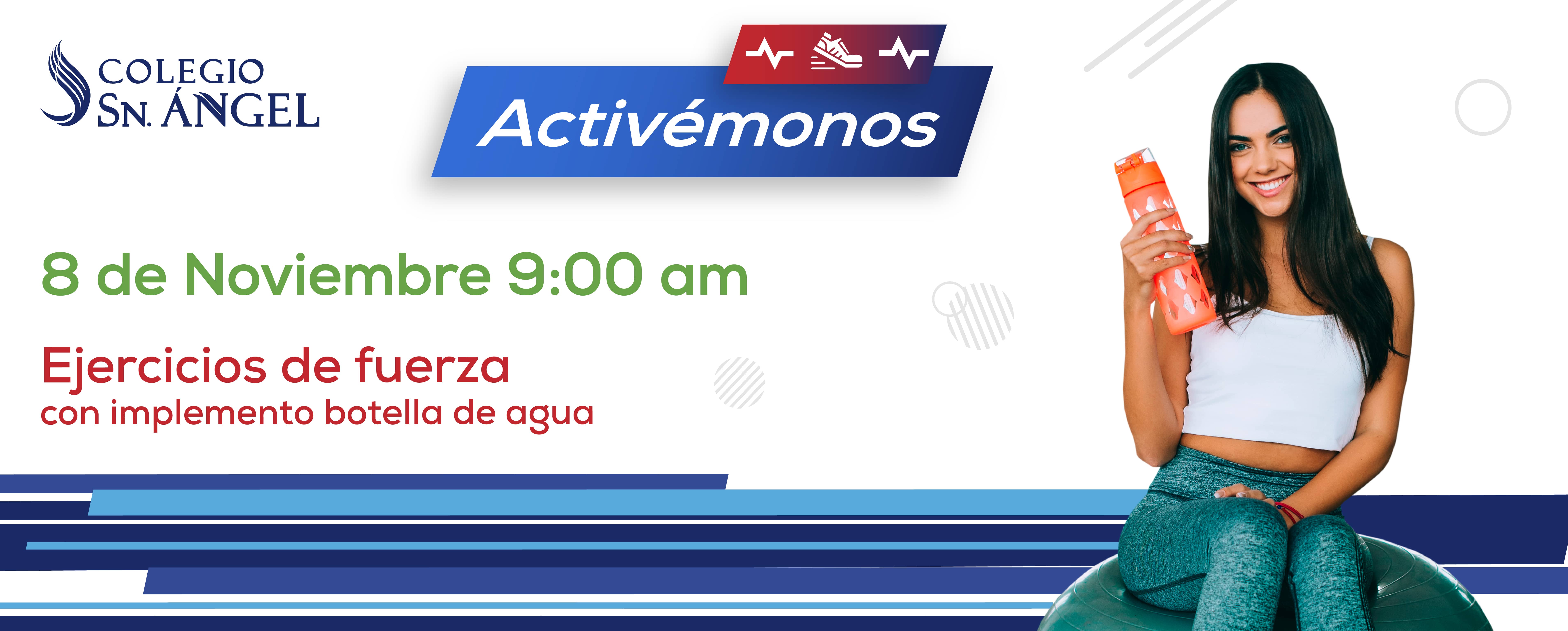 Activémonos Ejercicios de fuerza con implemento botella de agua Slider