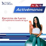 Activémonos Ejercicios de fuerza con implemento botella de agua Promocional